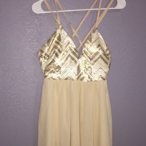 Gold And Cream Papaya Dress
